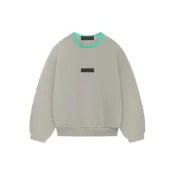 (店+)785SP242545K Fear of God Essentials兒童上裝 SS24 drop2 Kids Crewneck Sweater 簡約圓領純色針織衫 海豹灰/Seal 兒童款