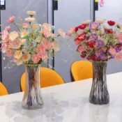 仿真杜鵑花 婚禮布景家居裝飾假花diy花束仿真粉蝶花家居裝飾F13