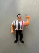 90年代孩之寶titan sports摔跤手可動人偶 品相如圖正版帶銘文 腰部帶彈射功能