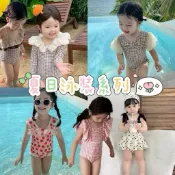 ʜᴏʙʙɪᴇꜱx現貨 夏日戲水 寶寶/女童連身泳裝/送同款泳帽/泳池戲水泳衣/渡假泡溫泉泳裝