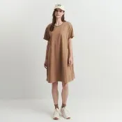 【mamaway 媽媽餵】棉質假兩件孕哺洋裝(孕婦裝 哺乳洋裝 哺乳衣)