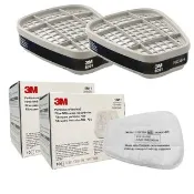 【3M】防毒面具6001有機濾罐配件組(有機氣體濾毒罐2入/包+5N11過濾棉20片)
