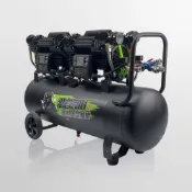 【源正山鋼索五金】職人道 F59 忍者無刷空壓機 約10HP 59L 220V 無油式 雙主機 靜音型 噴漆 汽車美容