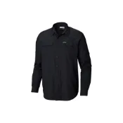 (店+)【Columbia 哥倫比亞】Columbia哥倫比亞 Hiking 純色休閒運動輕薄快乾UPF50防曬透氣長袖襯衫 男款