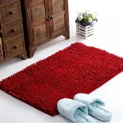 【G+ 居家】浴室超細纖維長毛地墊40x60cm-熱情紅(止滑墊/防滑墊/衛浴墊/吸水墊/雪尼爾)