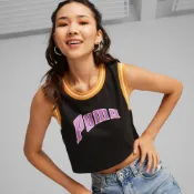 PUMA 鋪棉背心 流行系列P.Team Fanbase短版休閒背心 女 62502401 黑  張員瑛 IVE同款