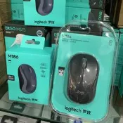 盒裝正品 羅技M186無線筆電滑鼠M185升級超微MINI接收器
