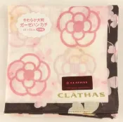 *平井涼子*日本制 CLATHAS 經典 山茶花LOGO 大手帕/方巾