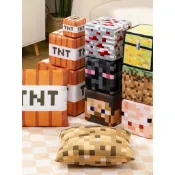 我的世界 Minecraft TNT炸彈 苦力怕 毛絨玩具 史蒂夫 方塊抱枕 大號公仔 10-30cm 娃娃 麥塊 創意