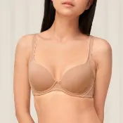 【Triumph 黛安芬】舒活自在系列 舒涼紗無痕透氣軟鋼圈內衣(知性裸)