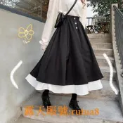 新款高腰半身裙 學院風長裙 韓版顯瘦複古花瓣長裙 中長款a字裙 大裙擺 長裙洋裝 半身長裙 女生裙子