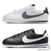 Nike 休閒鞋 女鞋 大童鞋 阿甘鞋 鐵牌 皮革 CORTEZ 白綠黑/黑白【運動世界】DM0950-106/DM0950-001