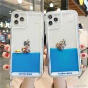 可愛流沙鴨子手機殼 海賊王 液體流動 蘋果手機殼 iPhone 15 14 13 12 11 Pro Max XS XR