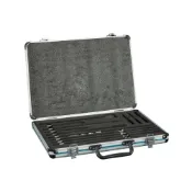 (店+)【MAKITA 牧田】原廠17件組 四溝鑽頭組 鑽尾 尖鑿 平鑿 鋁合金手提箱 D-61008D-42145 中崙五金