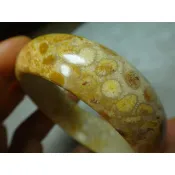 天然玉化清透明顯滿花菊花珊瑚玉髓厚寬版手鐲→B1109