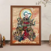 聚緣堂🙏 店長推薦雷祖神像畫像擺件普化天尊結緣 掛畫 供奉客廳 相框  擺臺 九天應元雷聲