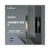 (店+)免運費 台釣竿 手竿 路亞竿 魚竿 多節便攜路亞竿M調富士導環碳素直柄槍柄五節旅行釣魚竿