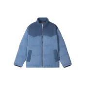 (店+)【LEVIS】004Z9-0001 levi’s 冬暖系列牛仔拼接寬鬆版型舒適保暖立領設計時尚潮流 羽絨服 男女同款