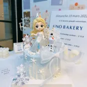 愛莎公主生日蛋糕裝飾擺件冰雪奇緣冰雪女王艾莎公主城堡雪花插牌【Anna家】