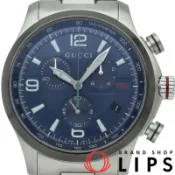 【DOKODEMO】Gucci G-Timeless Chrono 男士腕錶 126.2/YA126288，附原廠盒、保固卡，不鏽鋼材質，藍色錶盤，成色極佳 [二手]