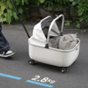 寵物推車 貓咪推車 寵物推車狗狗貓咪出行手推車大號貓包外出拉桿箱大空間小型犬代步