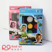 叡迪美術 Radi art｜人體彩繪顏料 7色 水性安全無毒 可水洗 臉部彩繪套組 粉幻系列/叢林系列 萬聖節派對首選