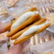 暖心手工手作 牛軋糖夾心蔥餅 原味 巧克力可可風味(一袋10入) 休閒零食餅乾