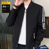 TB雙線設計棒球外套-HeHa 現貨出清 棒球外套 休閒外套 立領外套