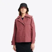 【AIGLE】女 GORE-TEX 防水短版風衣｜AG-5A202A023 酒紅 (女外套 防水透氣外套 防風外套 Goretex 風衣)