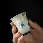 全球選品1館 生活百貨 新中式國風復古女士精緻小品茗聞香杯草木灰山茶花功夫茶具