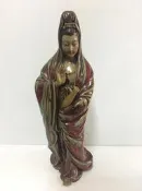 【寶來塢】老件 石灣陶 淨瓶觀音 觀音菩薩像 觀音像