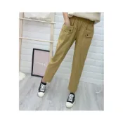 (店+)圓弧剪裁休閒褲 #4516不只是舒服而已它還很顯瘦很修飾 口袋也有點小特色視覺上很有立體感 還有那八九分俐落感的長度