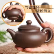 全球選品1館 生活百貨 手把壺紫砂對嘴手拿小茶壺對嘴喝手工朱泥西施壺過濾沖泡茶壺陶瓷