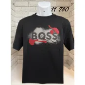 高雄凡賽斯歐洲精品 HUGO BOSS 黑標 胸前立體膠印字體色塊 刺繡線條LOGO 黑色 短T/T-SHIRT