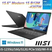 【MSI】15吋 Modern 15 B12M-435TW i5-1235U/16G/512GPCIe/Iris Xe