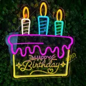 客製化 霓虹燈 標識牌定製 氛圍燈 生日場景裝飾 led霓虹燈 生日氛圍感道具 生日快樂字牌 生日快樂led燈