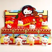 Q版新款 麥當勞 HelloKitty KT貓手辦 盲盒 周邊 潮玩 卡通公仔 玩偶 桌面擺件 生日禮物 兒童玩具
