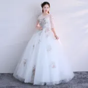 協貿國際日用品生活8館 聲樂藝考禮服女美聲獨唱學生考試演出服大人主持人蓬蓬裙服裝彩紗