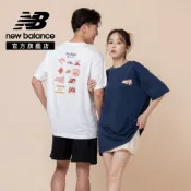 【New Balance】 NB 復古徽章印花短袖上衣_男性_深藍/白任選_MT62N09JNNY/MT62N09JWT