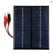 2W 12V多晶硅太陽能滴膠板電池板+老虎夾子