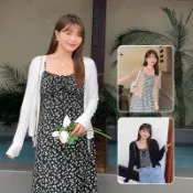 CCGIRL中大尺碼 夏日開襟針織短版/長板罩衫小外套－共3色－適L～5L《31468短/31560長》大尺碼外套