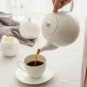 全球選品1館 生活百貨 ♡純白陶瓷大號高溫泡茶壺過濾冷水壺骨質瓷咖啡壺家用茶壺茶