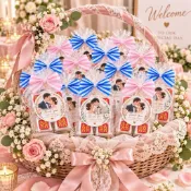 森永牛奶糖｜客製貼｜囍字貼｜4顆袋裝｜婚禮喜糖｜牛奶糖｜婚禮小物｜二次進場｜桌上禮｜送客禮｜小禮物｜分享糖果【禮之喜悅】