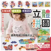 愛北鼻 兒童立體拼圖 幼兒拼圖 認知拼圖 木製拼圖 親子互動 初階認知學習早教配對