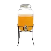 【日本FOREVER】夏天必備派對玻璃果汁飲料桶-含桶架(4L)