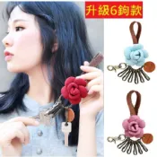 (任2件9折)復古奢華【薔薇花系列】手工布藝 鑰匙圈/包包掛飾_升級6鉤款【瑞丘】