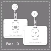 《台灣全新秒發現貨》Face ID識別成功造型證件卡套 加伸縮拉環鑰匙扣門禁卡/悠遊卡/員工證
