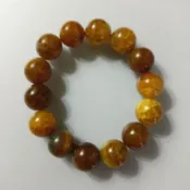 鈺貴人…高檔天然金黃龍麟大手珠手串16mm，手圍17.5公分，特價