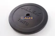 【MySport運動市集】【ALEX】 A1905 包膠槓片(對)-20kg (10KG*2)舉重/健身/重訓 台灣製造