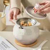 「🏆臺灣熱銷」耐高溫豬油罐辣椒油儲油罐家用雙耳油豬油罐帶蓋大容量豬油罐可愛 FU5P